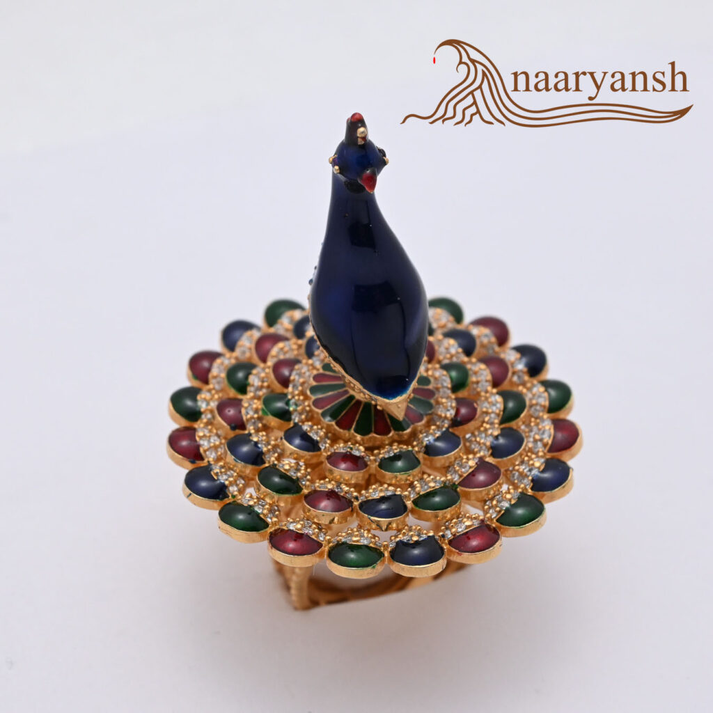 Dancing Peacock Ring