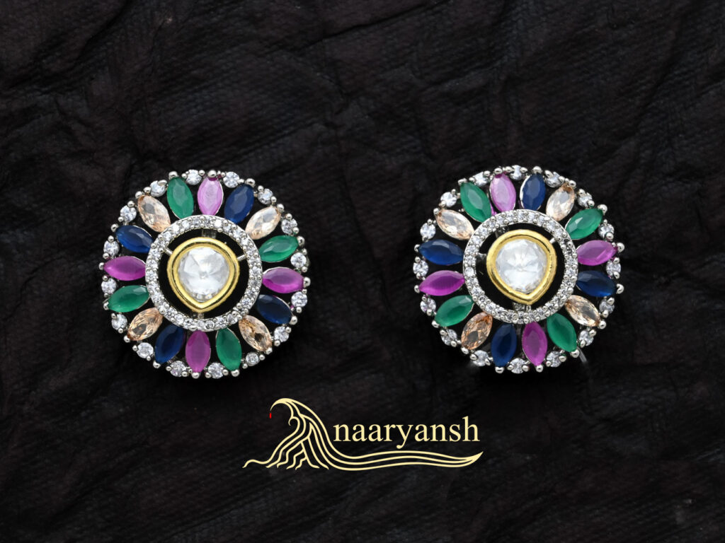 Vibrant Kundan Studs