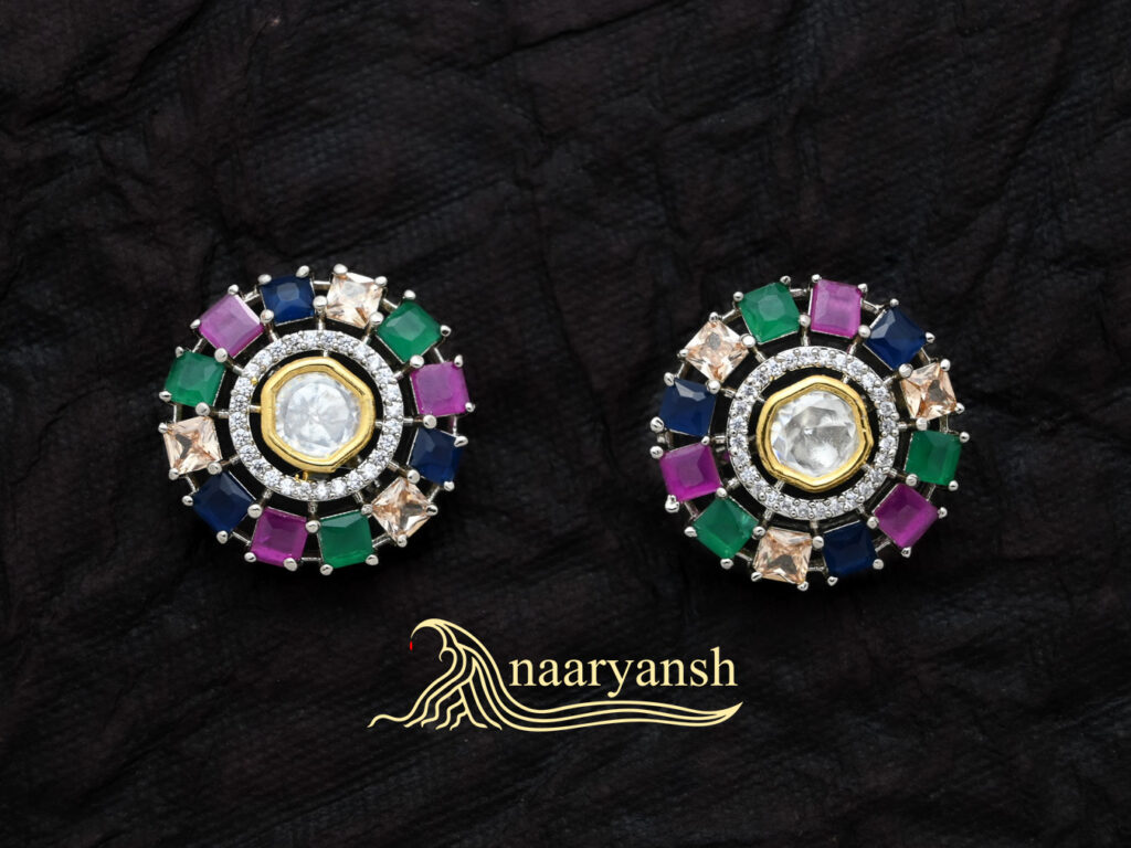 Vibrant Kundan Studs