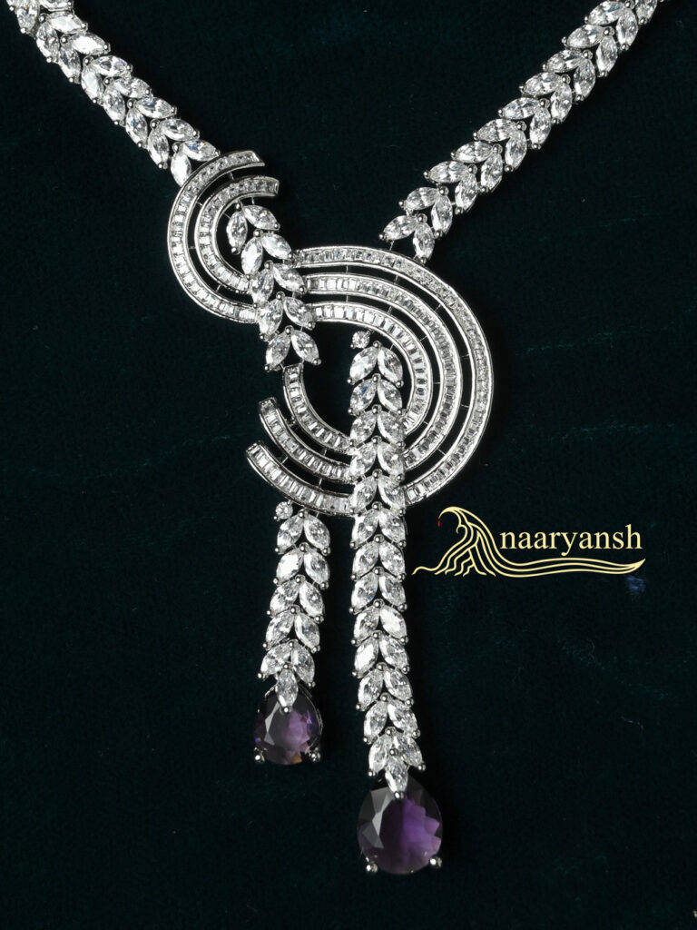 Violet Leaf Vine Necklace