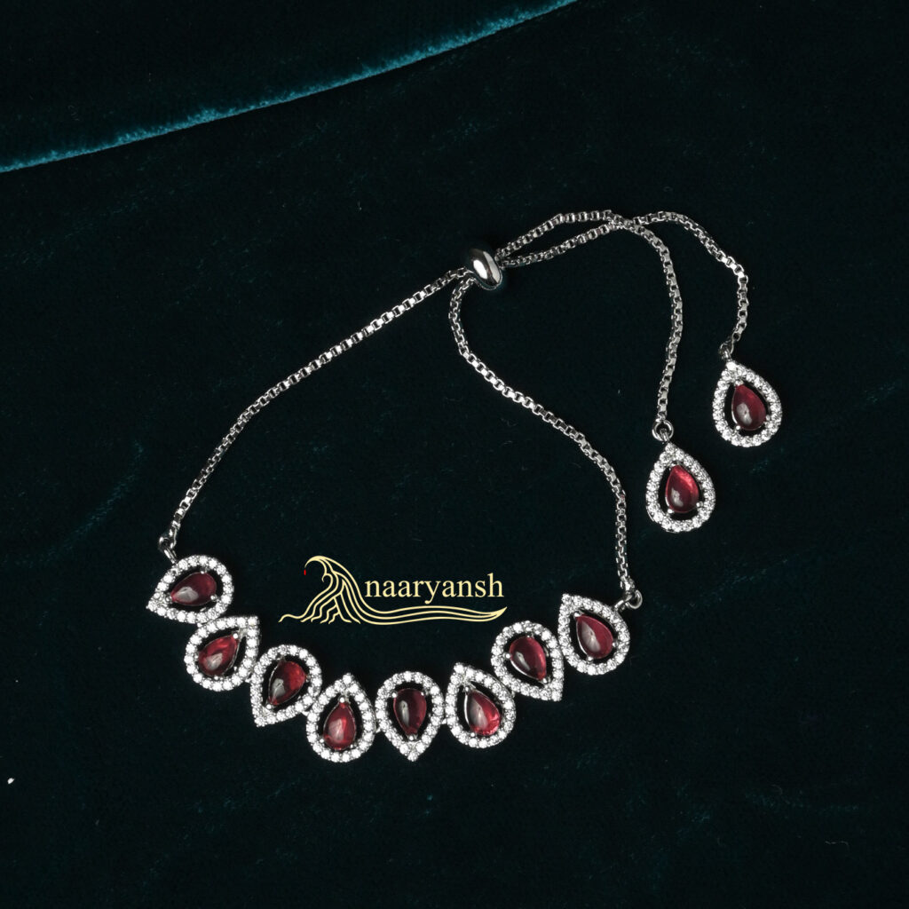 Deep Red Cabochon  Bracelet